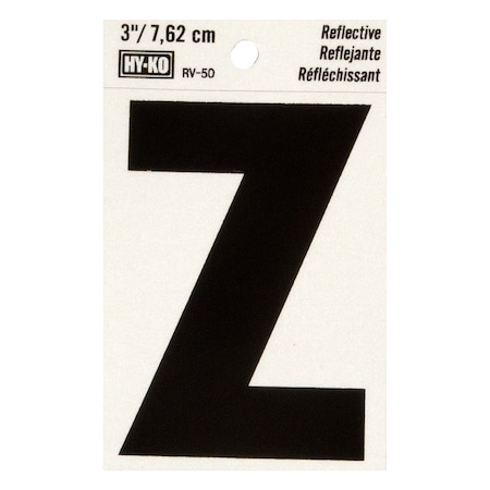 Hy-Ko 3In Reflective Letter Z, 10PK B00476